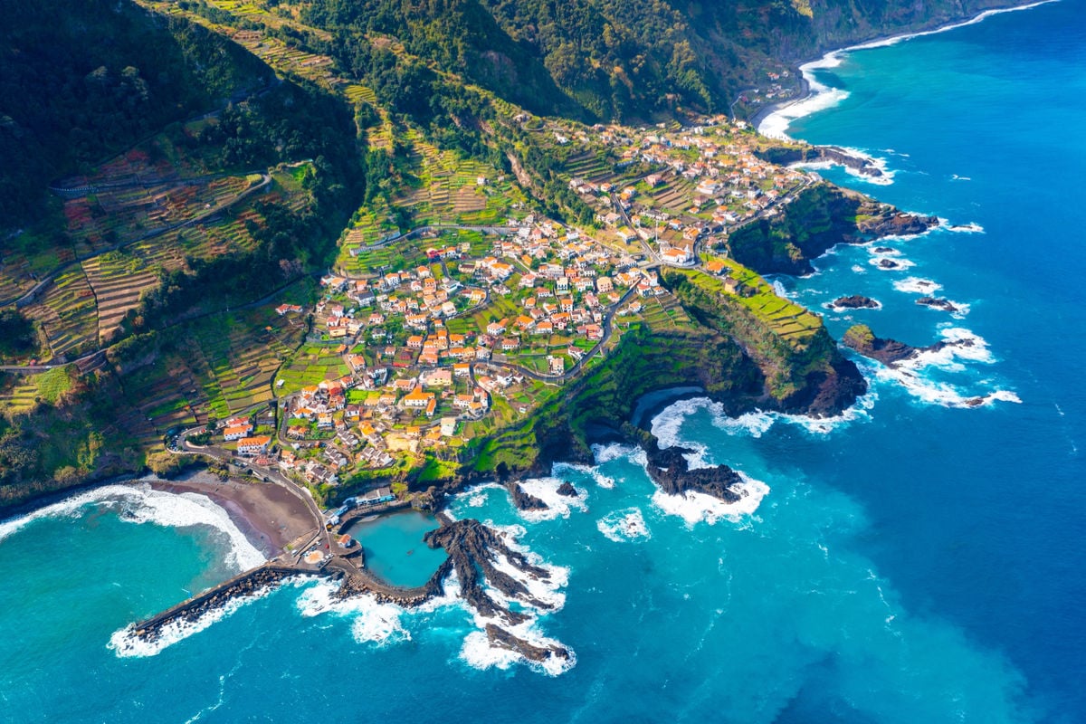 aerial view of seixal madeira