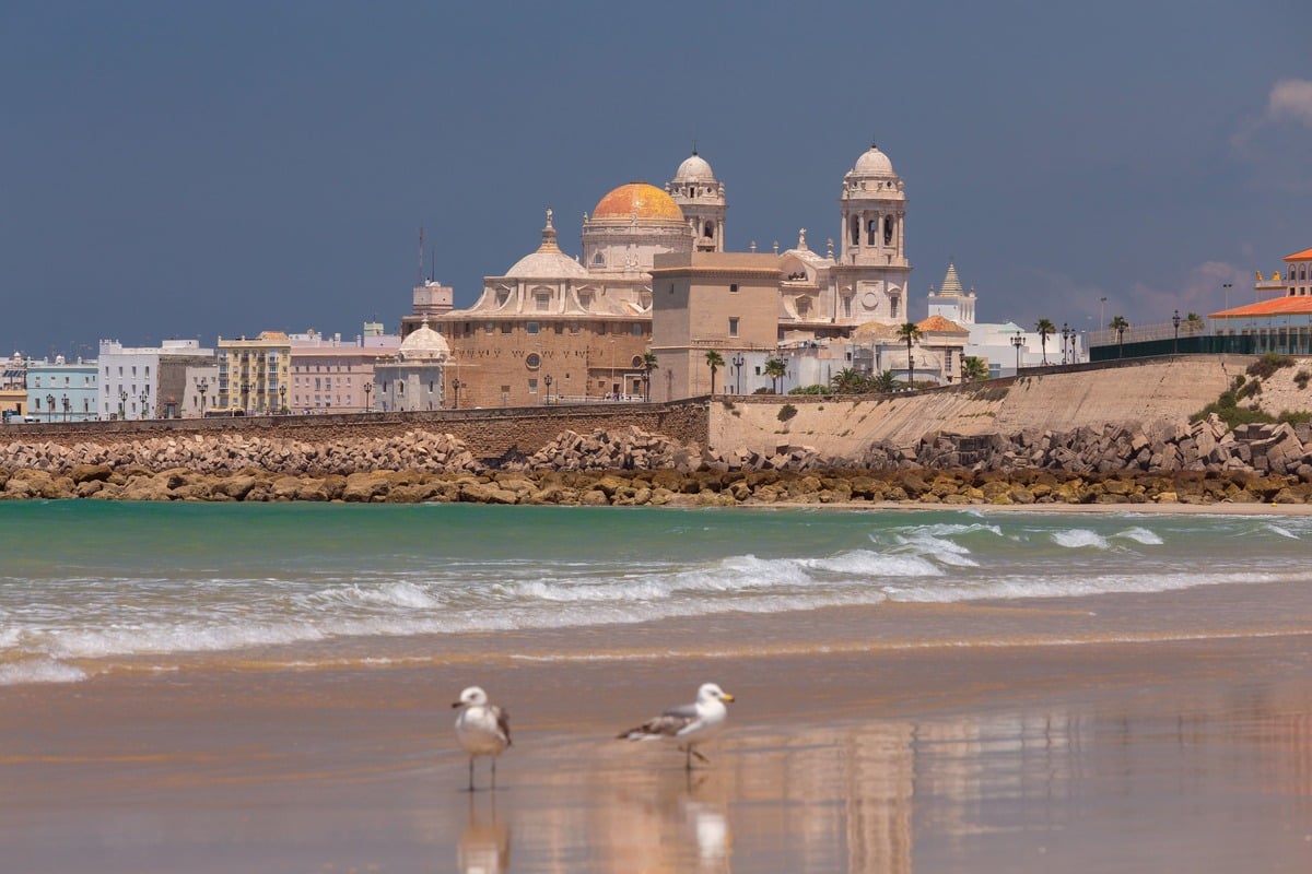 A Beach In Cadiz, Spain, Southern Europe